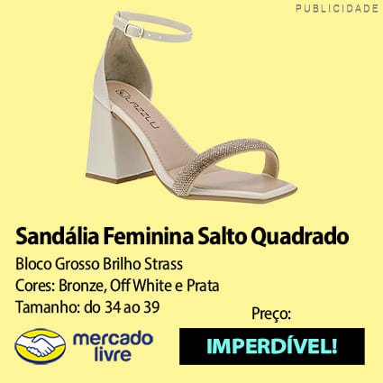 Sandália Feminina Salto Quadrado